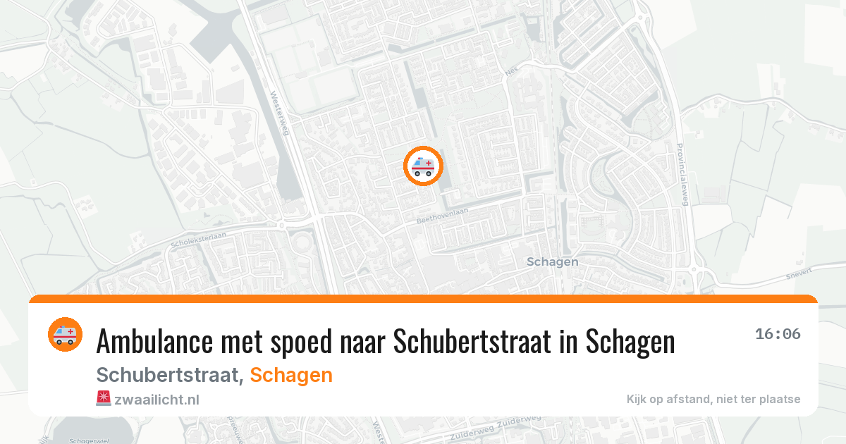 Ambulance met spoed naar Schubertstraat in Schagen — 28 jul 2026