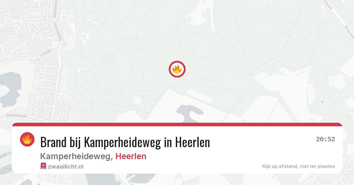Brand bij Kamperheideweg in Heerlen — 7 jun 2026