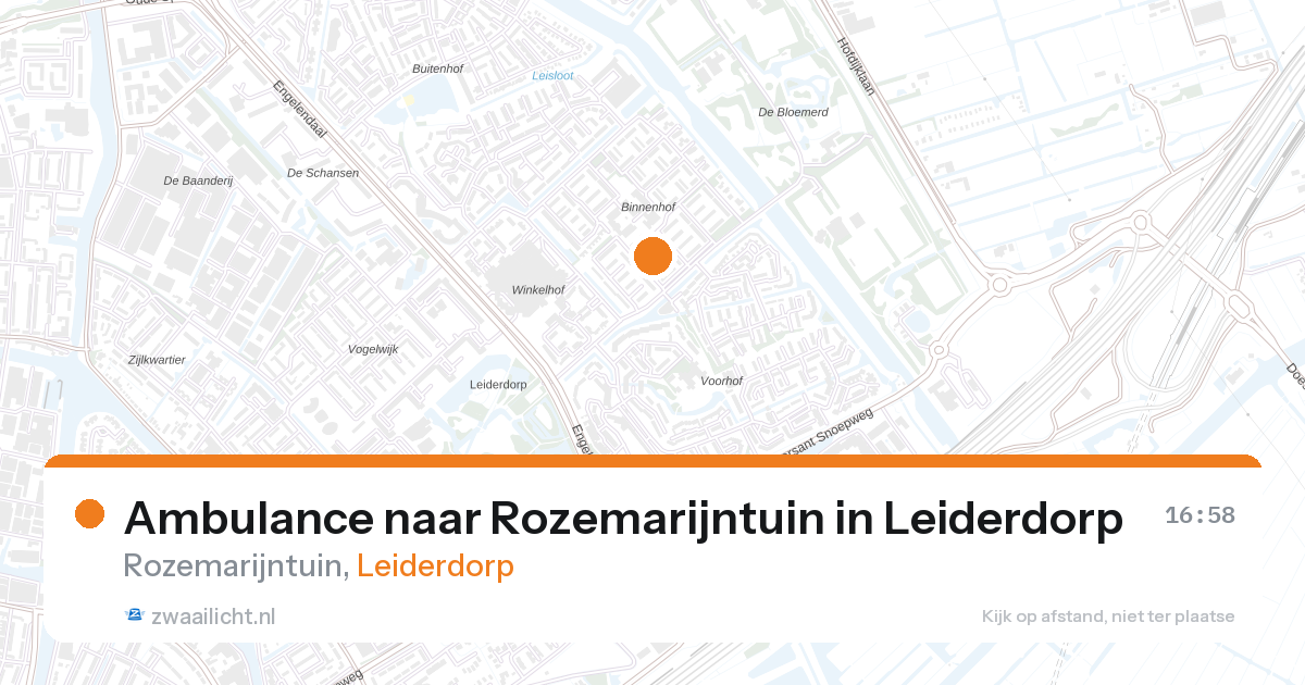 Ambulance naar Rozemarijntuin in Leiderdorp — 27 aug 2026