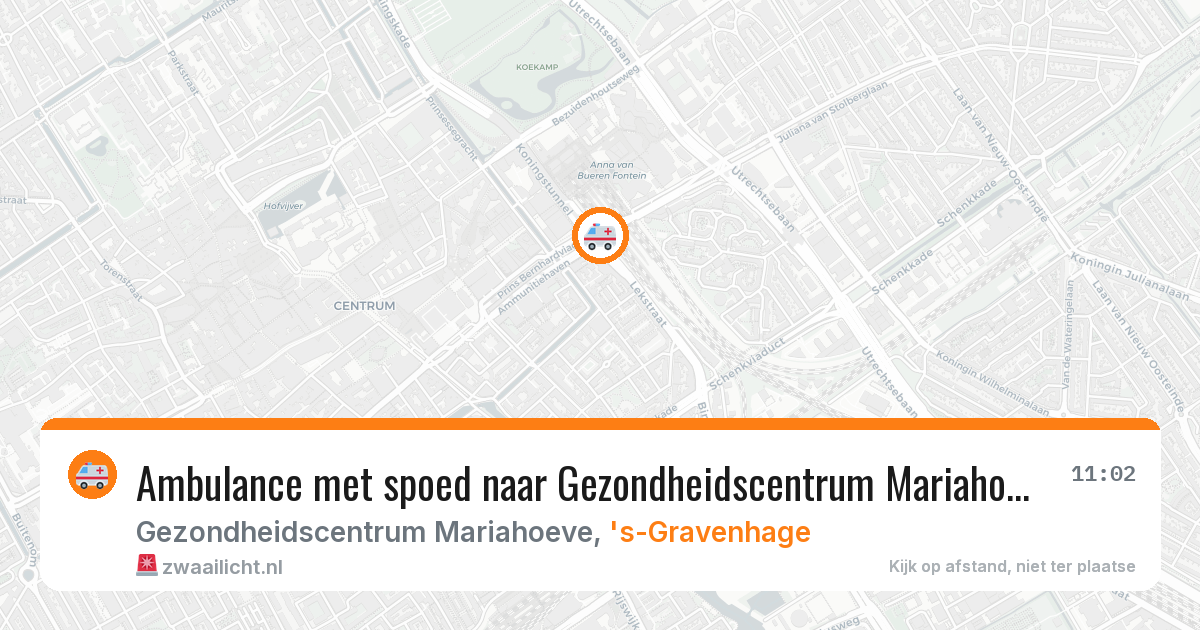 Ambulance met spoed naar Gezondheidscentrum Mariahoeve in 's-Gravenhage — 17 jun 2026
