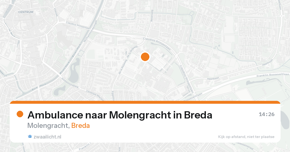Ambulance naar Molengracht in Breda — 29 jun 2026