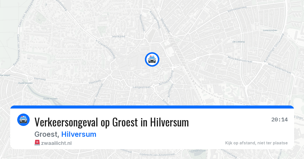 Verkeersongeval op Groest in Hilversum — 24 apr 2026