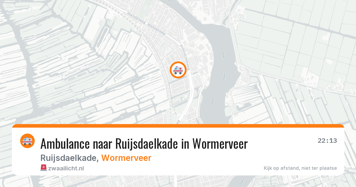 Ambulance naar Ruijsdaelkade in Wormerveer — 3 aug 2026