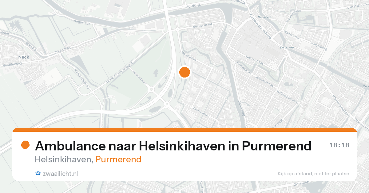 Ambulance naar Helsinkihaven in Purmerend — 19 mei 2026