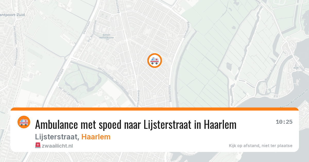 Ambulance met spoed naar Lijsterstraat in Haarlem — 8 jun 2026