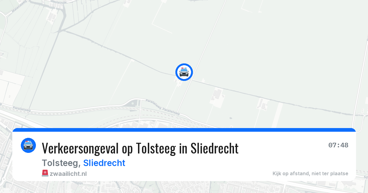 Verkeersongeval op Tolsteeg in Sliedrecht — 27 mei 2026
