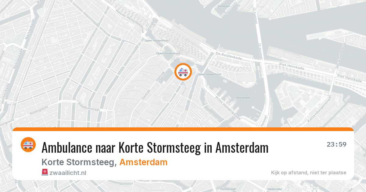 Ambulance naar Korte Stormsteeg in Amsterdam — 28 jun 2026