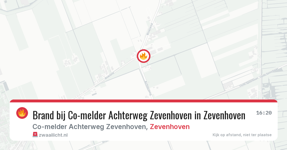Brand bij Co-melder Achterweg Zevenhoven in Zevenhoven — 13 jul 2026