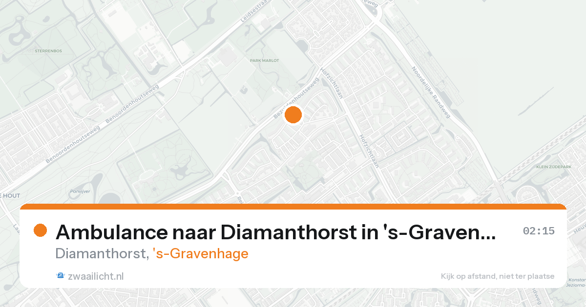 Ambulance naar Diamanthorst in 's-Gravenhage — 23 aug 2026