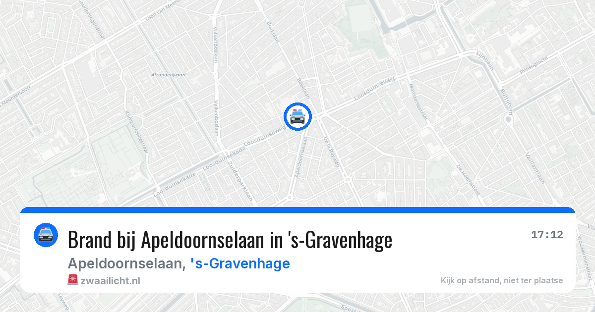 Brand bij Apeldoornselaan in 's-Gravenhage — 3 jul 2026