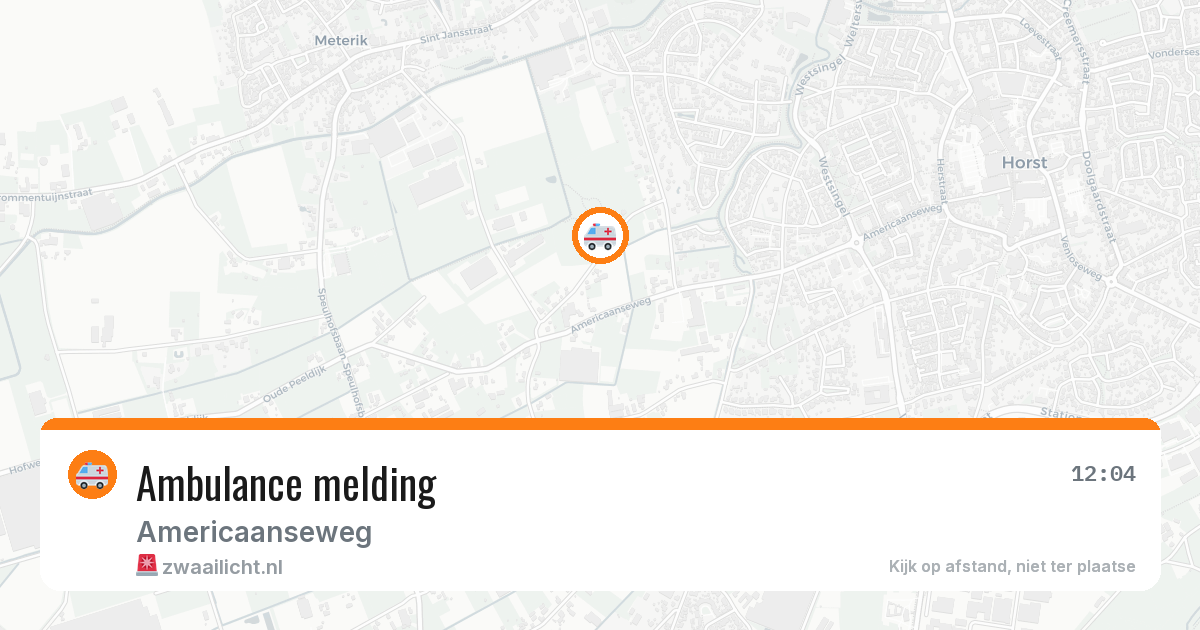 Ambulance melding — 6 jul 2026