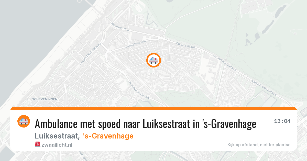 Ambulance met spoed naar Luiksestraat in 's-Gravenhage — 13 jun 2026