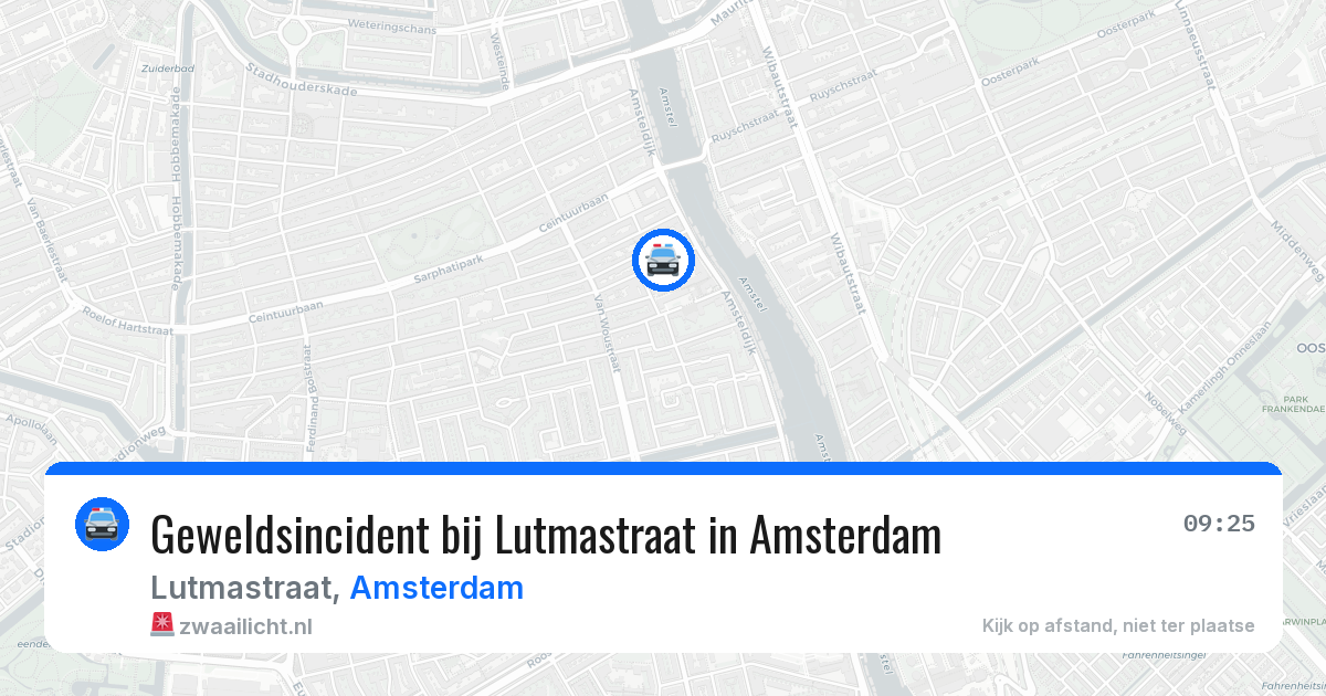 Geweldsincident bij Lutmastraat in Amsterdam — 16 jul 2026