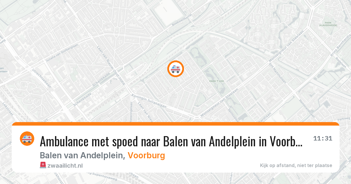 Ambulance met spoed naar Balen van Andelplein in Voorburg — 19 jan 2026