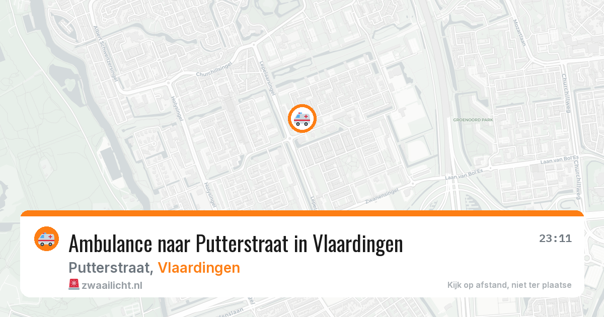 Ambulance naar Putterstraat in Vlaardingen — 14 mrt 2026
