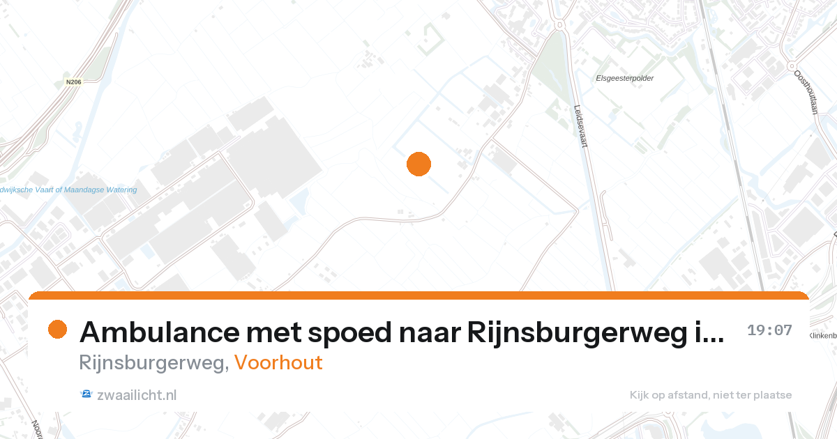 Ambulance met spoed naar Rijnsburgerweg in Voorhout — 26 aug 2026