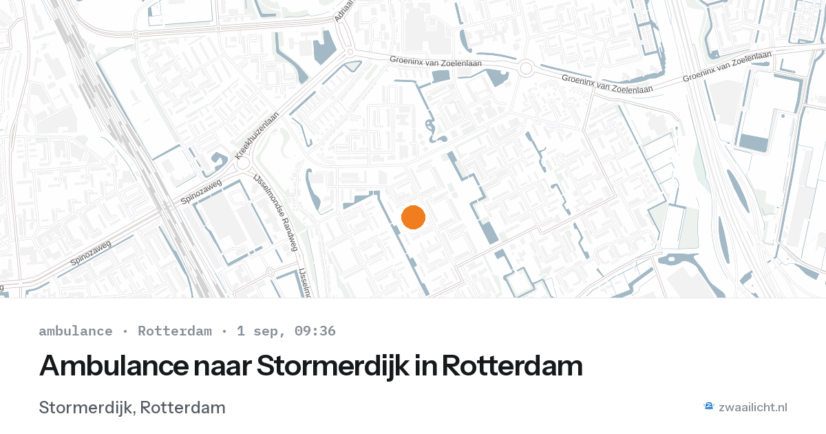 Ambulance naar Stormerdijk in Rotterdam — 1 sep 2026