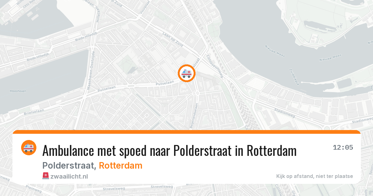 Ambulance met spoed naar Polderstraat in Rotterdam — 12 jun 2026