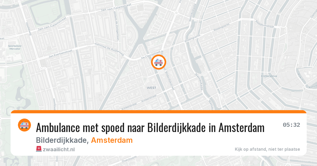 Ambulance met spoed naar Bilderdijkkade in Amsterdam — 7 apr 2026