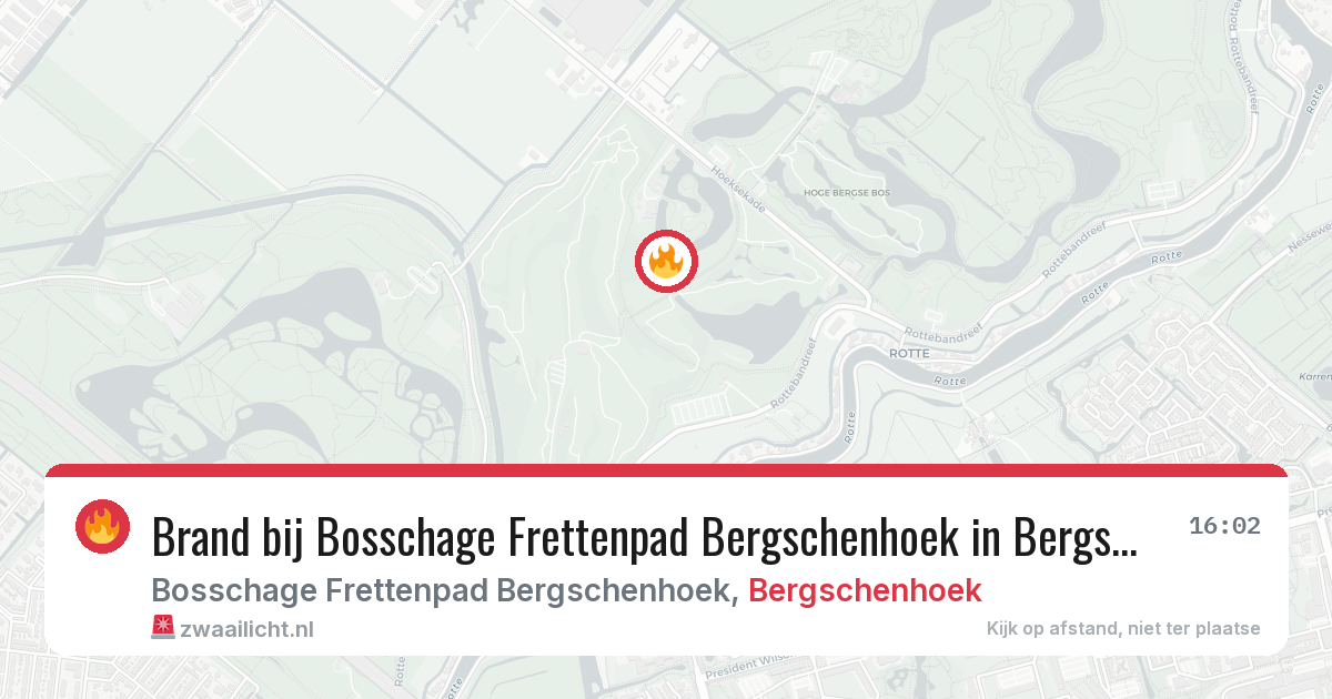Brand bij Bosschage Frettenpad Bergschenhoek in Bergschenhoek — 21 jul 2026