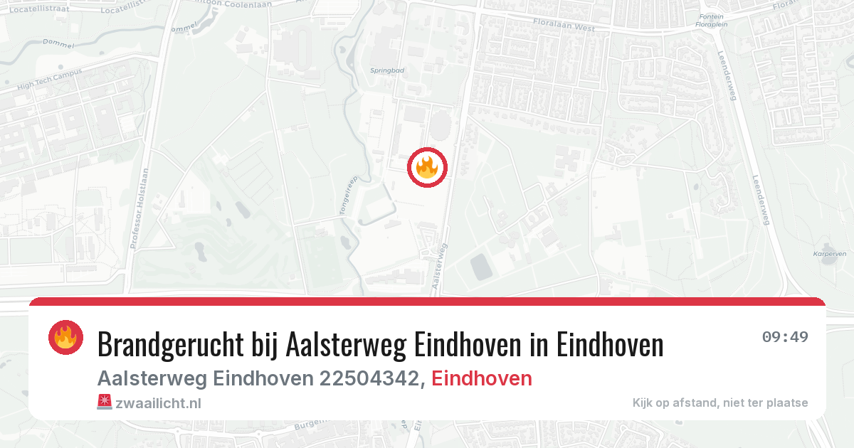 Brandgerucht bij Aalsterweg Eindhoven in Eindhoven — 21 mrt 2026