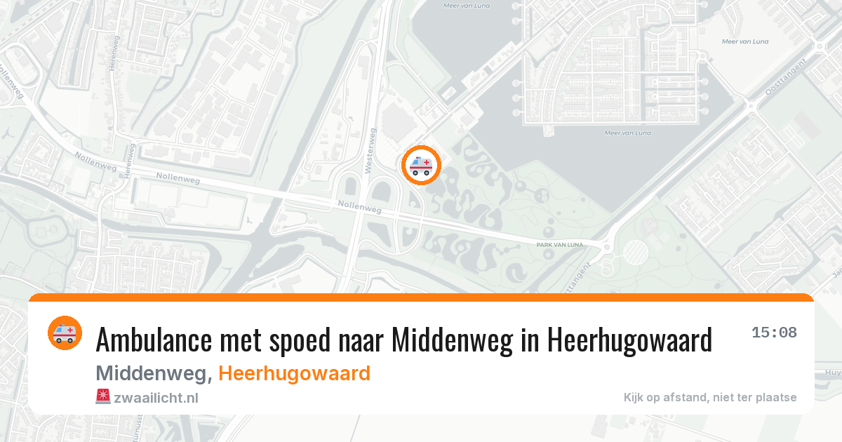 Ambulance met spoed naar Middenweg in Heerhugowaard — 20 mrt 2026