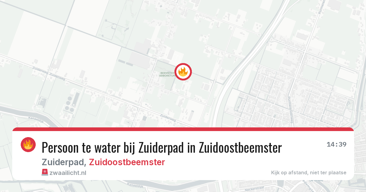 Persoon te water bij Zuiderpad in Zuidoostbeemster — 29 jun 2026