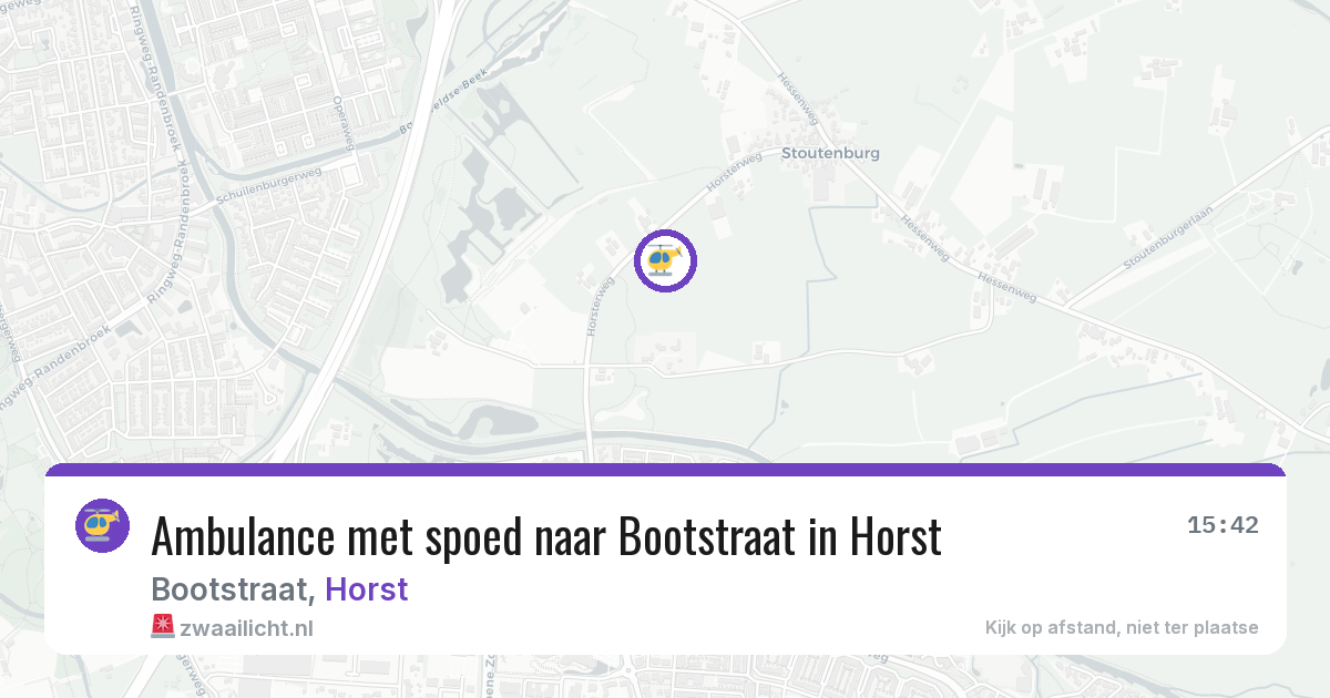 Ambulance met spoed naar Bootstraat in Horst — 11 jun 2026
