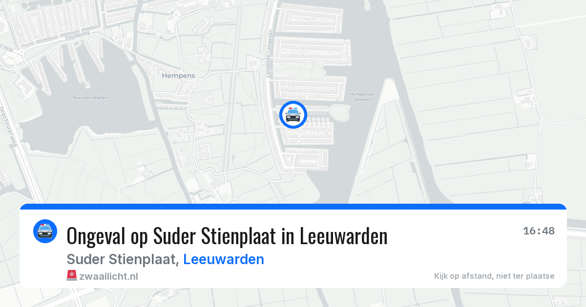 Ongeval op Suder Stienplaat in Leeuwarden — 29 apr 2026