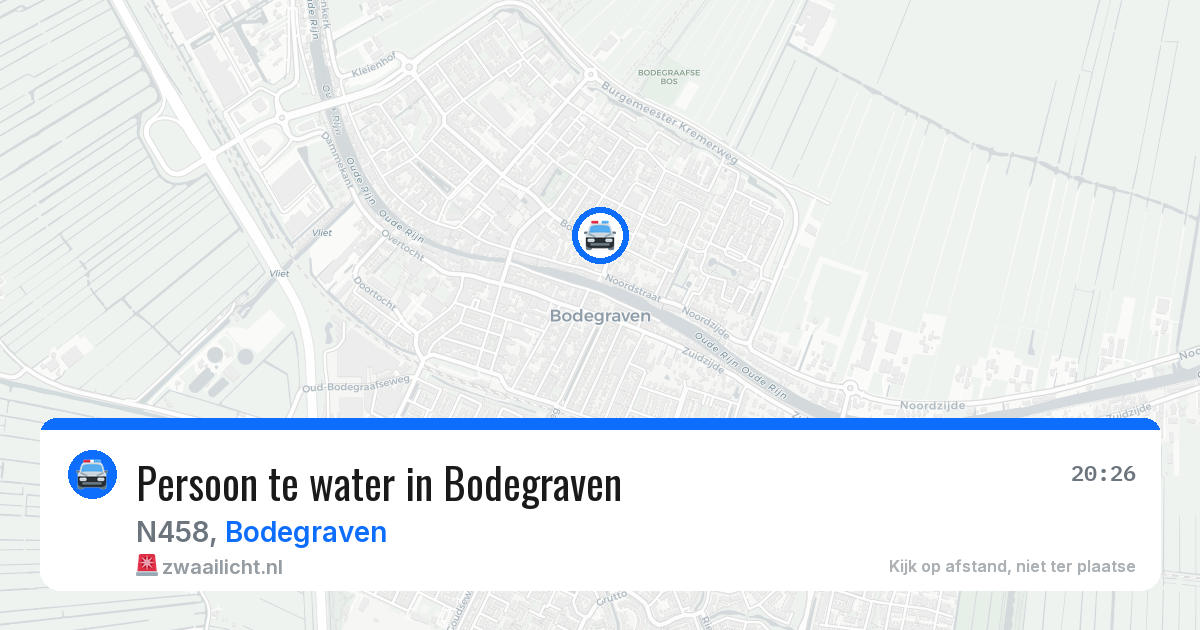 Persoon te water in Bodegraven — 18 apr 2026