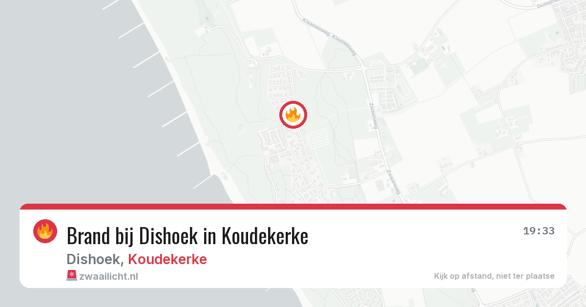 Brand bij Dishoek in Koudekerke — 22 jun 2026