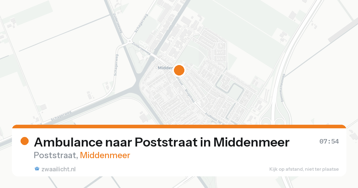 Ambulance naar Poststraat in Middenmeer — 19 aug 2026