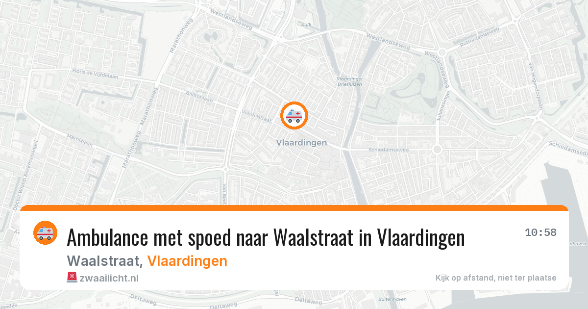 Ambulance met spoed naar Waalstraat in Vlaardingen — 23 jun 2026