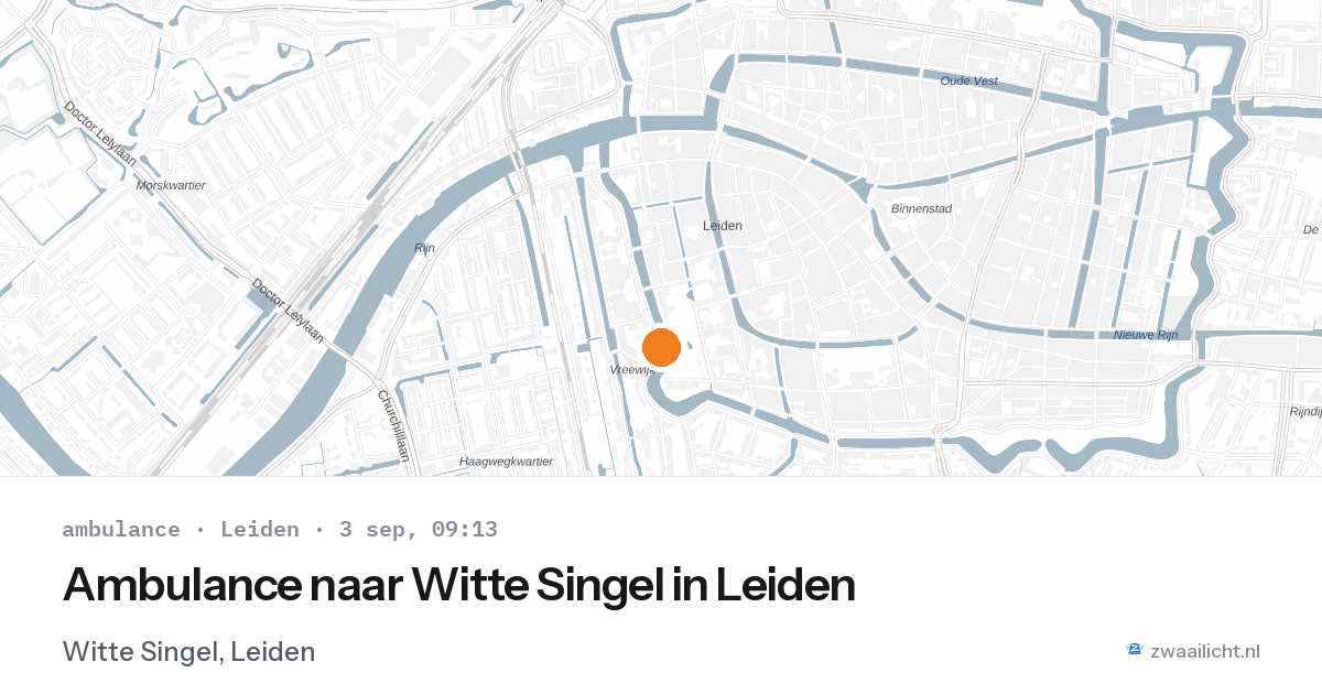 Ambulance naar Witte Singel in Leiden — 3 sep 2026