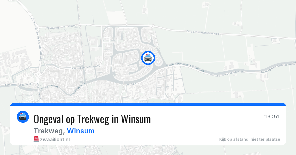 Ongeval op Trekweg in Winsum — 30 jun 2026