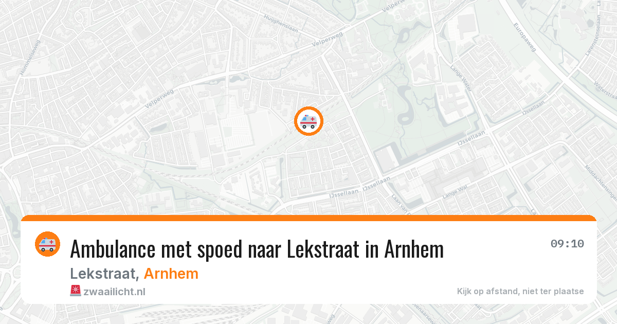 Ambulance met spoed naar Lekstraat in Arnhem — 25 mei 2026