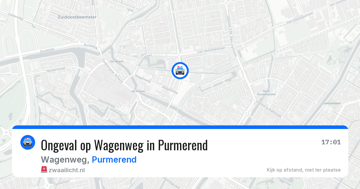 Ongeval op Wagenweg in Purmerend — 24 mrt 2026