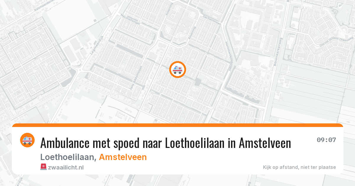 Ambulance met spoed naar Loethoelilaan in Amstelveen — 26 jul 2026