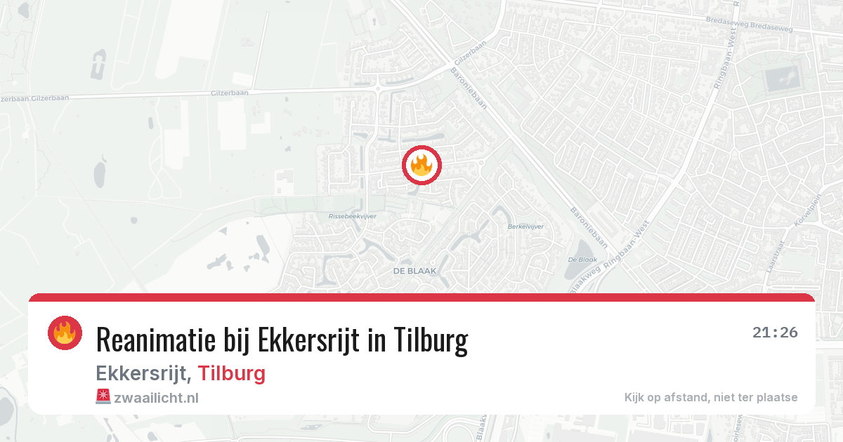 Reanimatie bij Ekkersrijt in Tilburg — 22 mei 2026