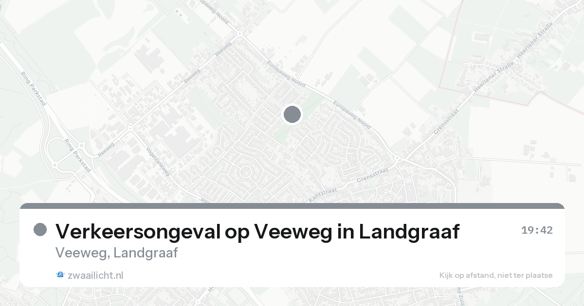 Verkeersongeval op Veeweg in Landgraaf — 16 aug 2026