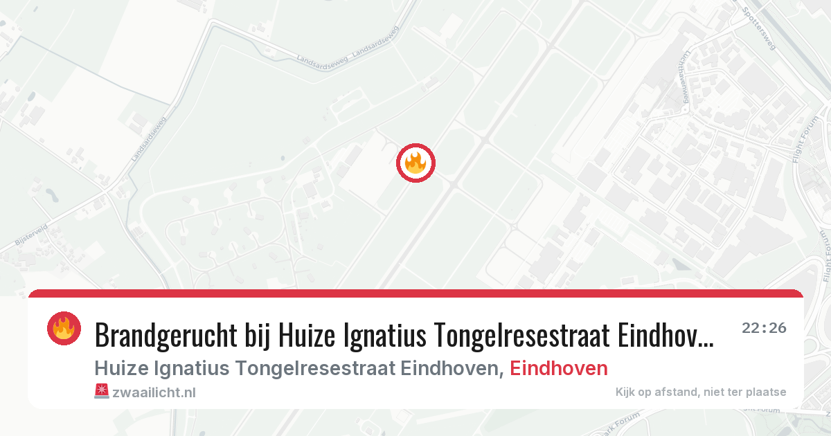 Brandgerucht bij Huize Ignatius Tongelresestraat Eindhoven in Eindhoven — 3 jul 2026