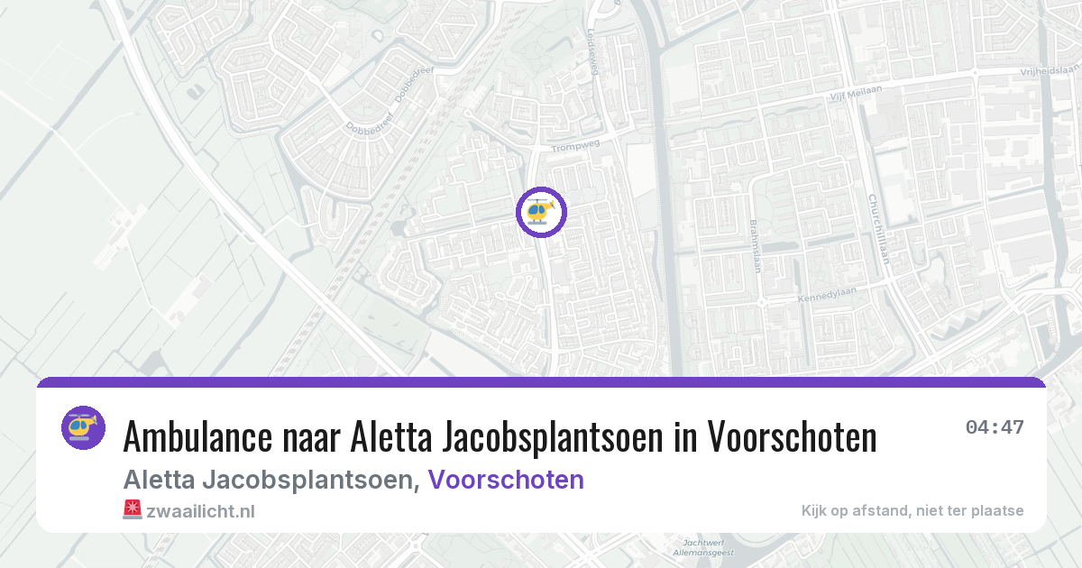 Ambulance naar Aletta Jacobsplantsoen in Voorschoten — 1 jun 2026