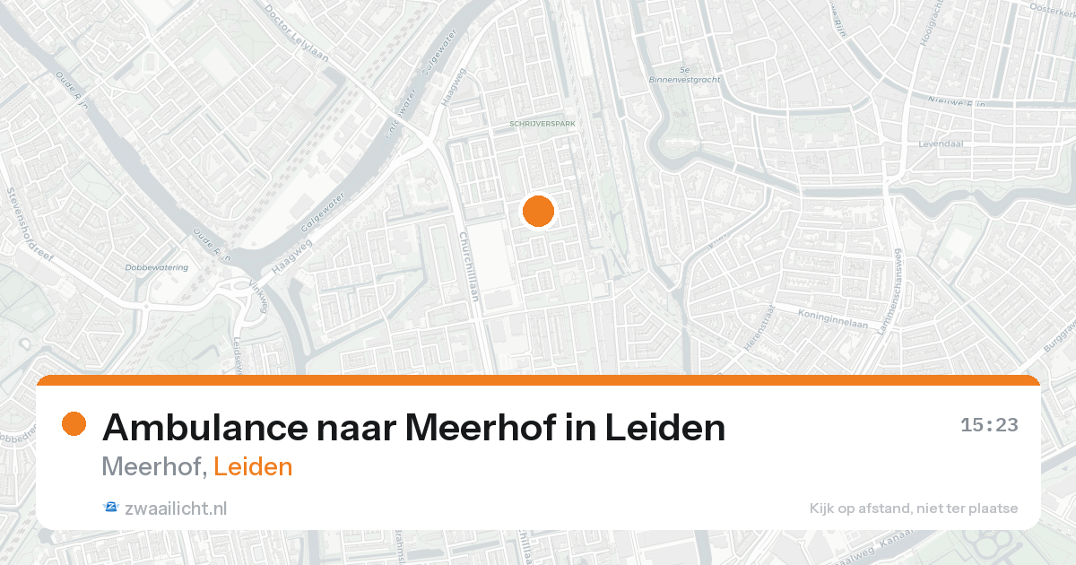 Ambulance naar Meerhof in Leiden — 24 aug 2026