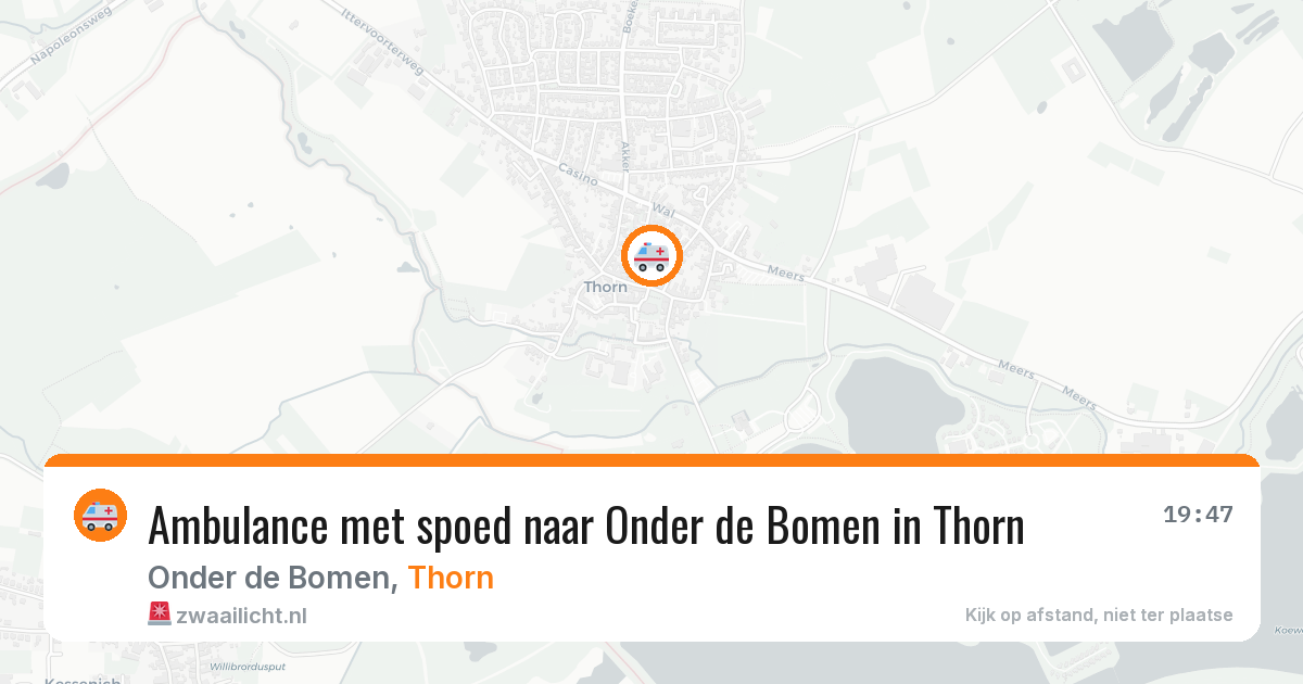 Ambulance met spoed naar Onder de Bomen in Thorn — 27 jun 2026