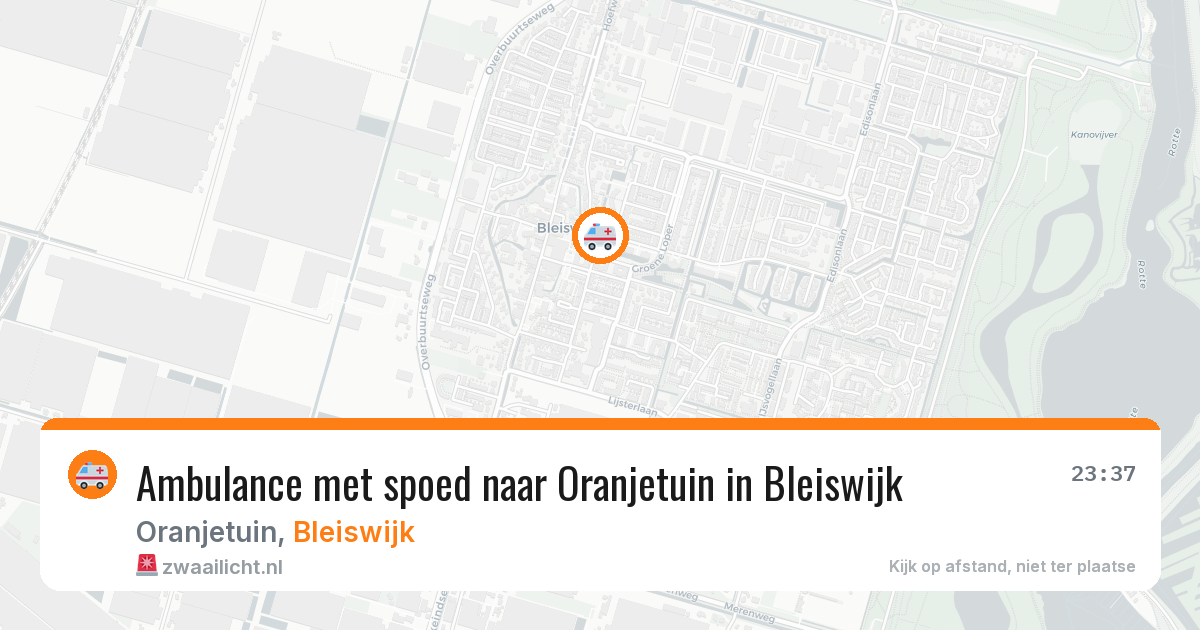 Ambulance met spoed naar Oranjetuin in Bleiswijk — 26 jun 2026