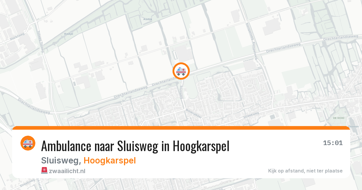 Ambulance naar Sluisweg in Hoogkarspel — 1 mrt 2026