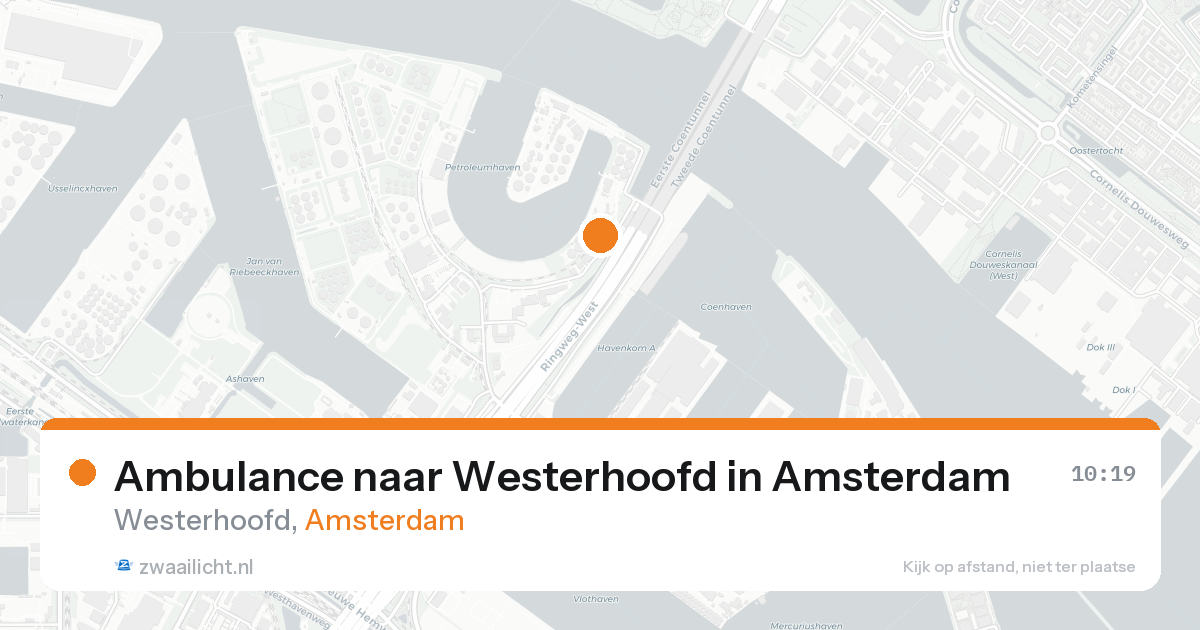 Ambulance naar Westerhoofd in Amsterdam — 18 aug 2026