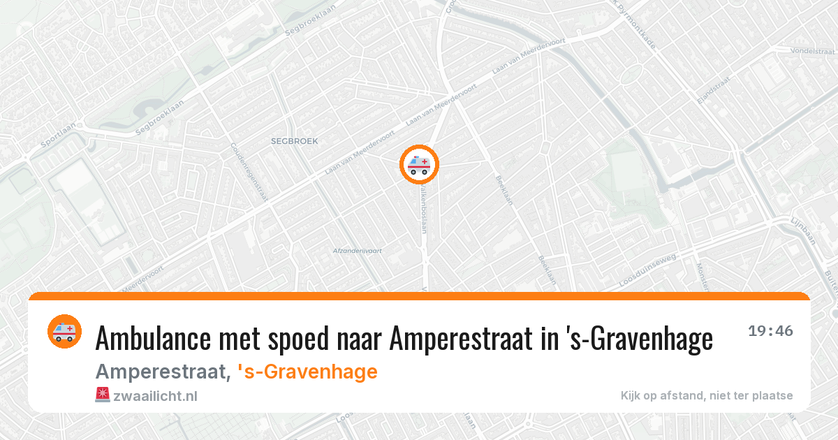 Ambulance met spoed naar Amperestraat in 's-Gravenhage — 1 aug 2026