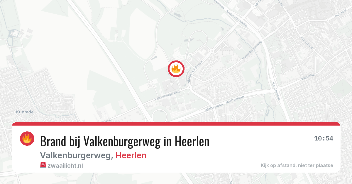 Brand bij Valkenburgerweg in Heerlen — 30 mrt 2026