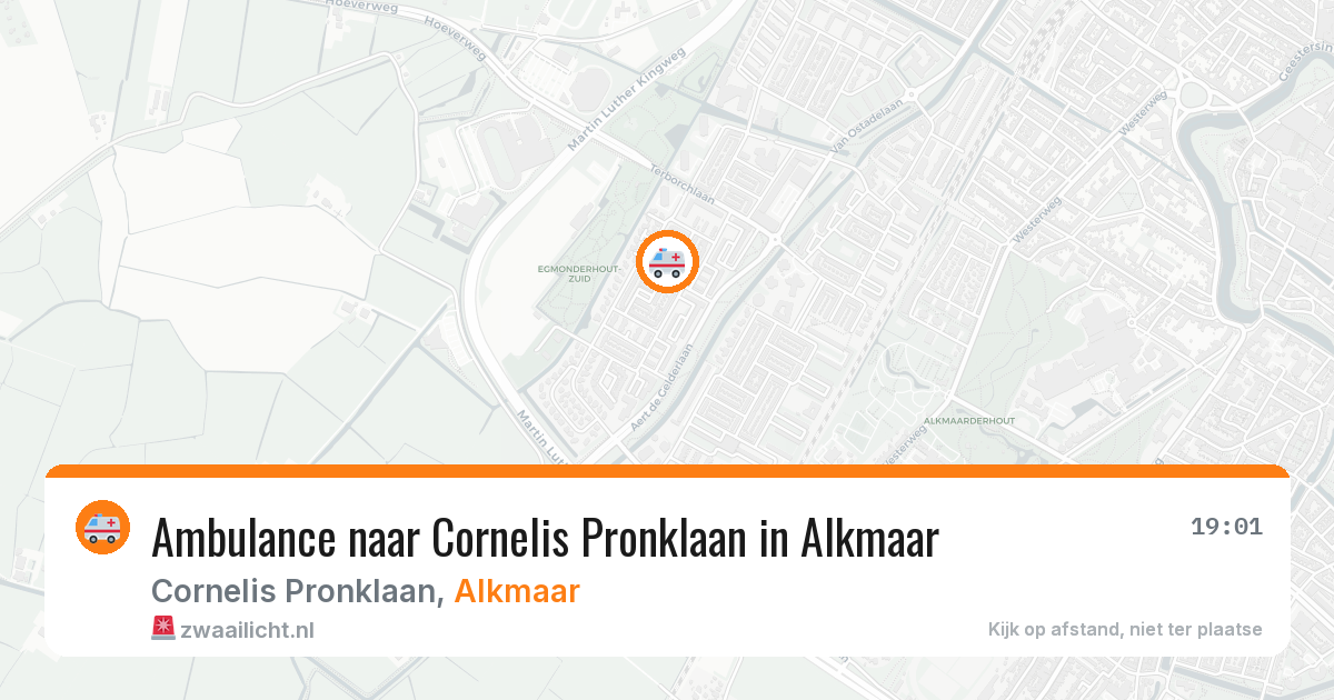 Ambulance naar Cornelis Pronklaan in Alkmaar — 7 jun 2026